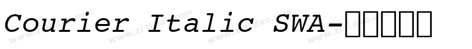 Courier Italic SWA字体转换